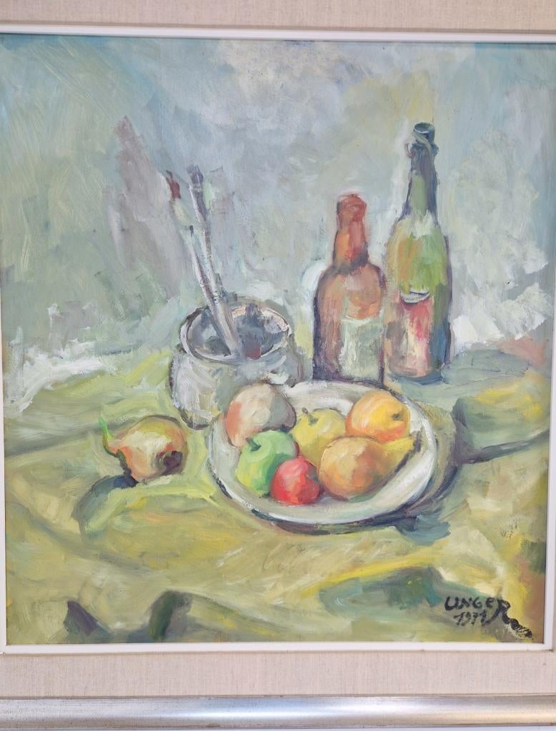 Vintage Birger-Ericson kleurrijk schilderij stilleven ‘70, Antiek en Kunst, Kunst | Schilderijen | Klassiek, Ophalen of Verzenden