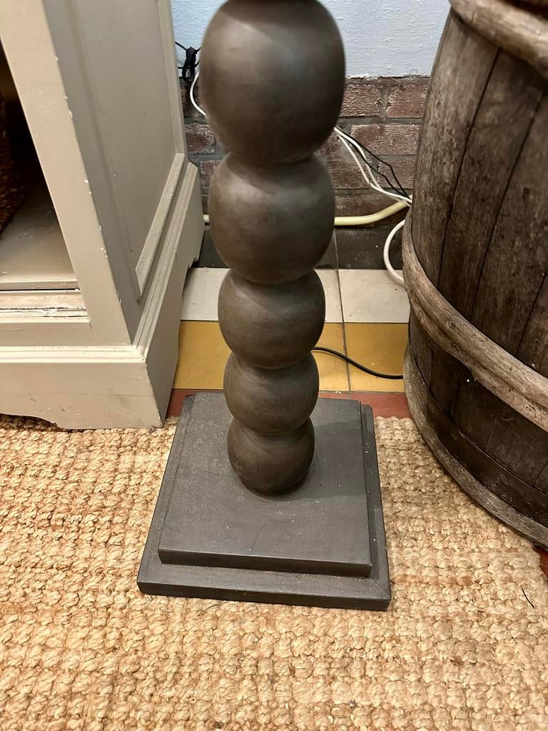 Mooie landelijke houten vloerlamp met linnen kap, Ophalen, Hoofdstraat 15, Nieuw, Info@ilfienile.nl