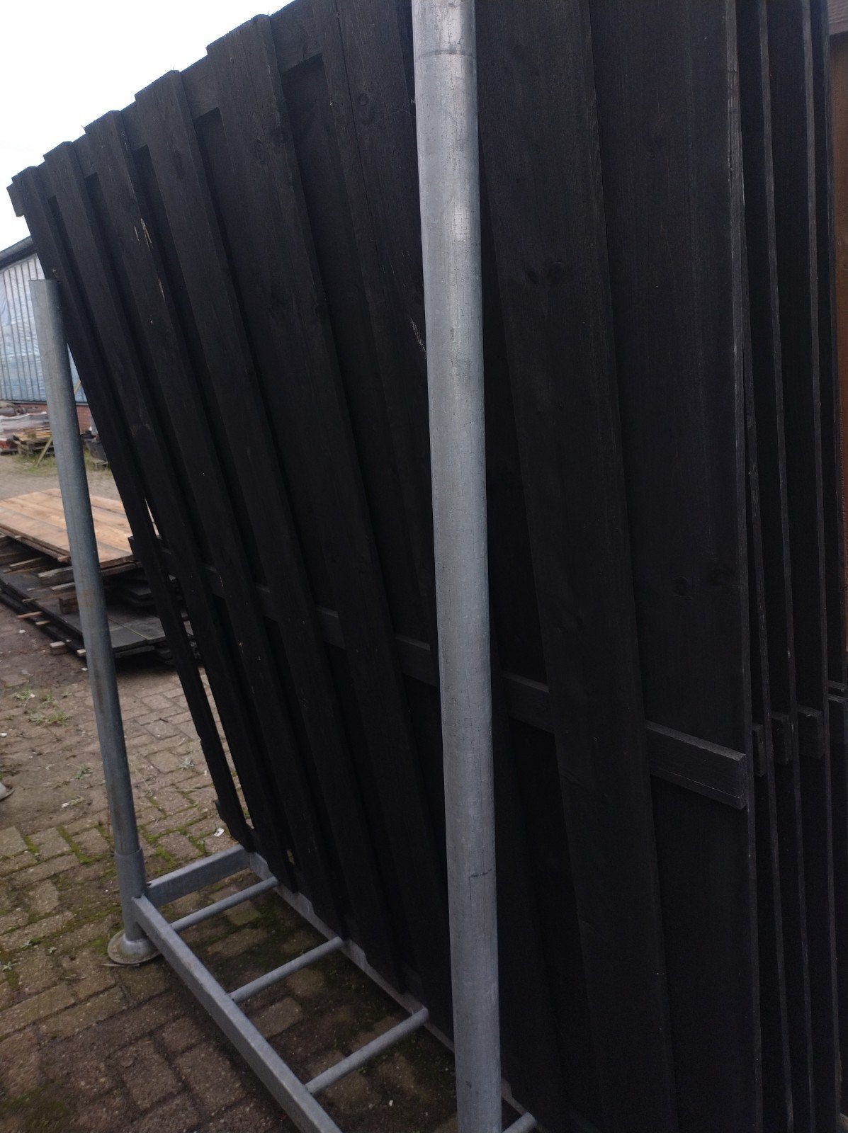 tuinscherm zwart 180x180, Ophalen of Verzenden, Hout, Overige typen