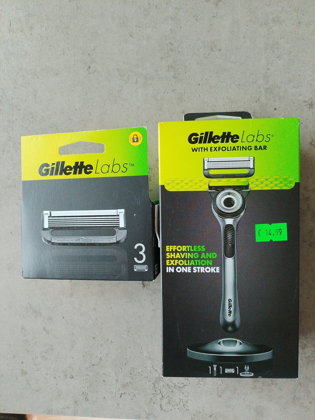Gillette Labs Scheermes met Exfoliërende Bar + 3 Navulmesjes, Ophalen of Verzenden, Nieuw, Scheren en Epileren