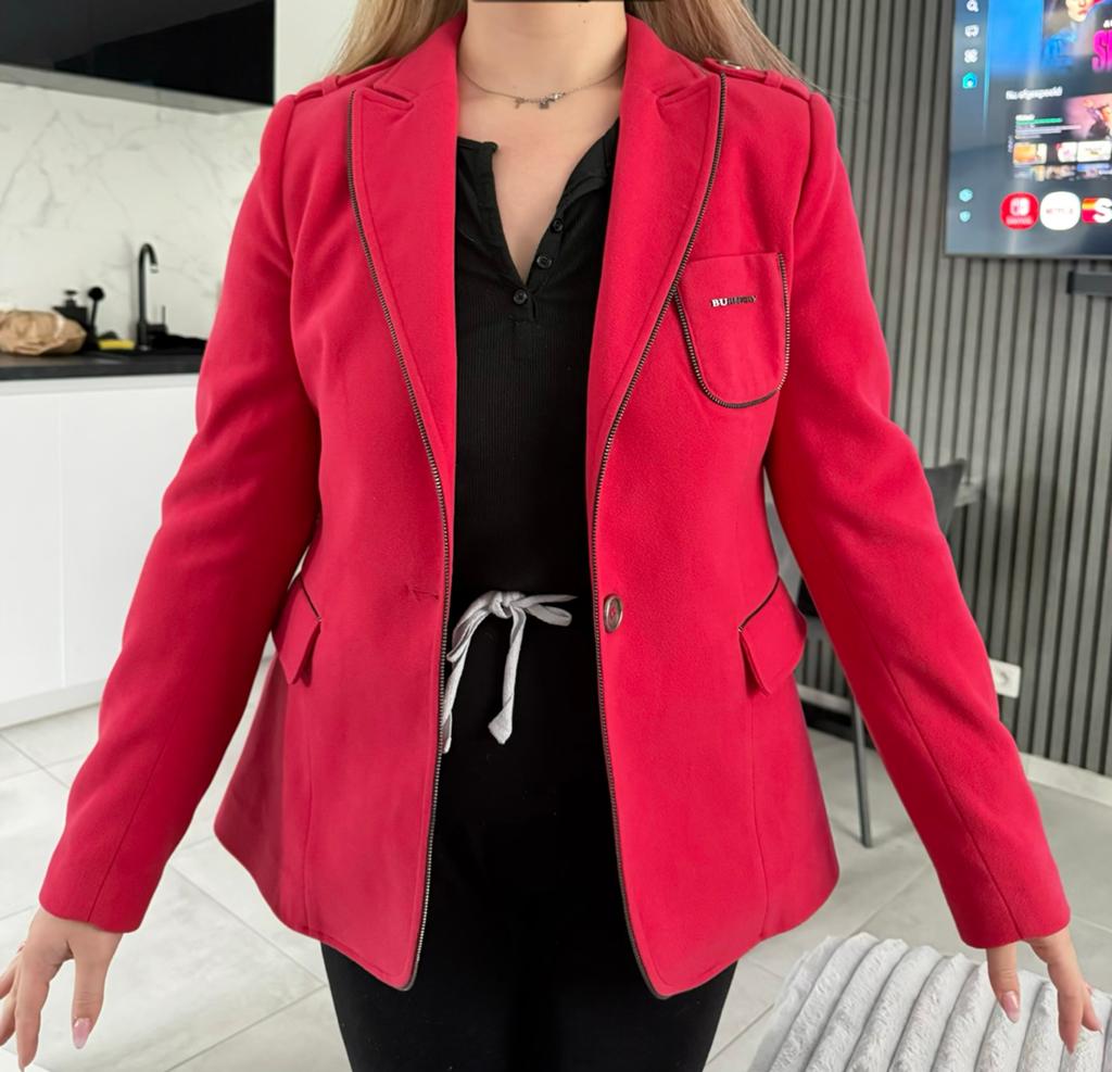 Burberry Brit Jas Rood, Ophalen of Verzenden, Zo goed als nieuw, Maat 46/48 (XL) of groter, Rood