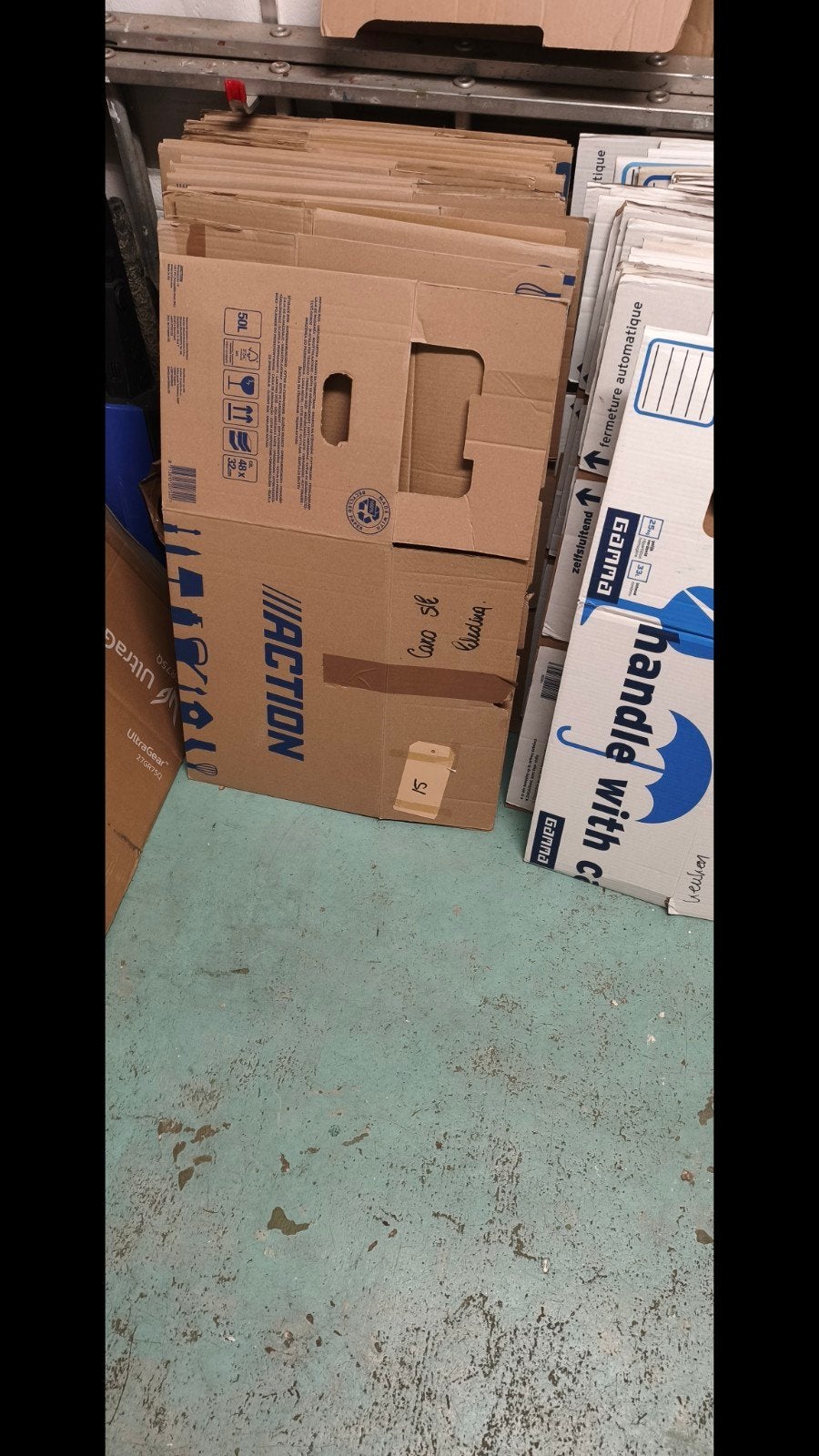 120 Verhuisdozen (gebruikt), Doe-het-zelf en Verbouw, Kratten en Dozen, Ophalen, 50 tot 75 cm, Minder dan 40 cm, 35 tot 50 cm