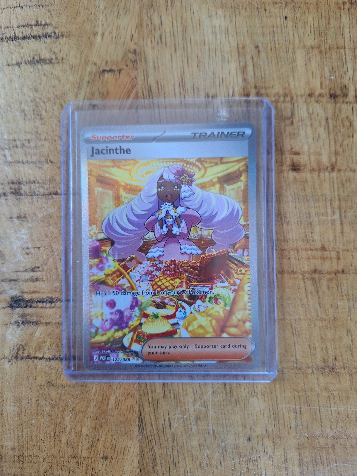 Jacinthe 122/088 Supporter Trainer Pokémon Kaart (Foil), Ophalen of Verzenden, Nieuw, Losse kaart, Foil