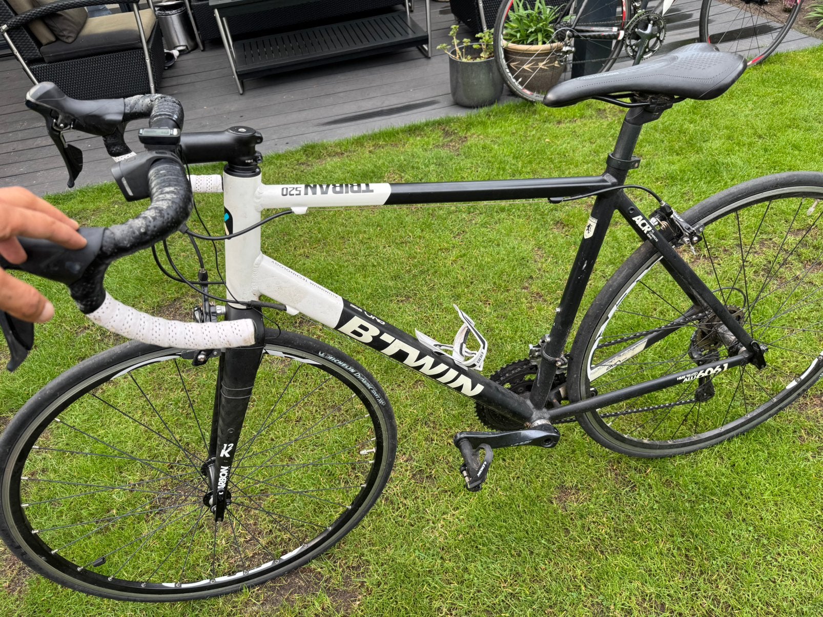 Racefiets B-Twin carbonframe, Overige merken, Carbon, Ophalen of Verzenden, Zo goed als nieuw