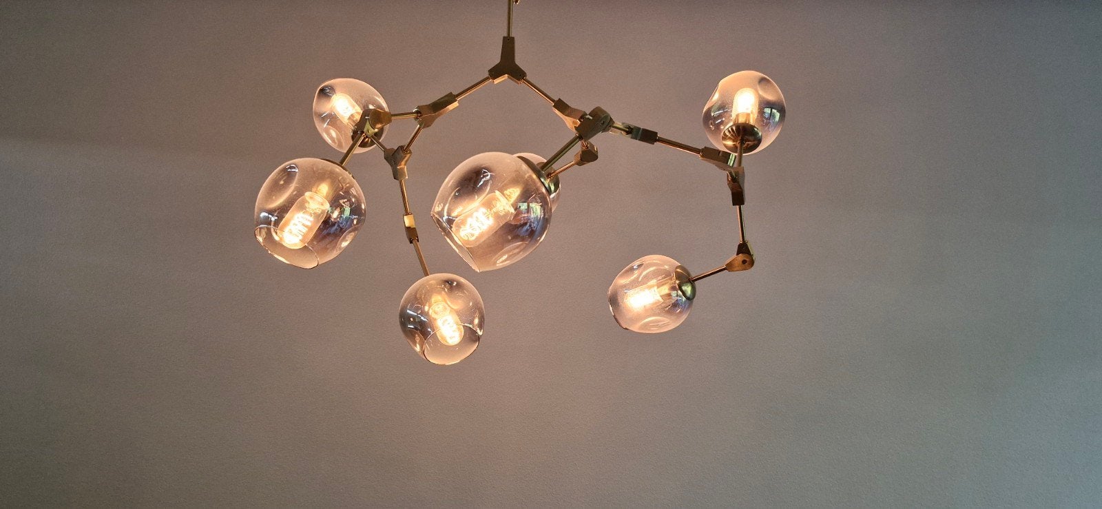 H-Atom 7 Lights industrieel lamp Amber, Ophalen, Gebruikt, E27 (groot), Modern, Sputnik, Industrieel