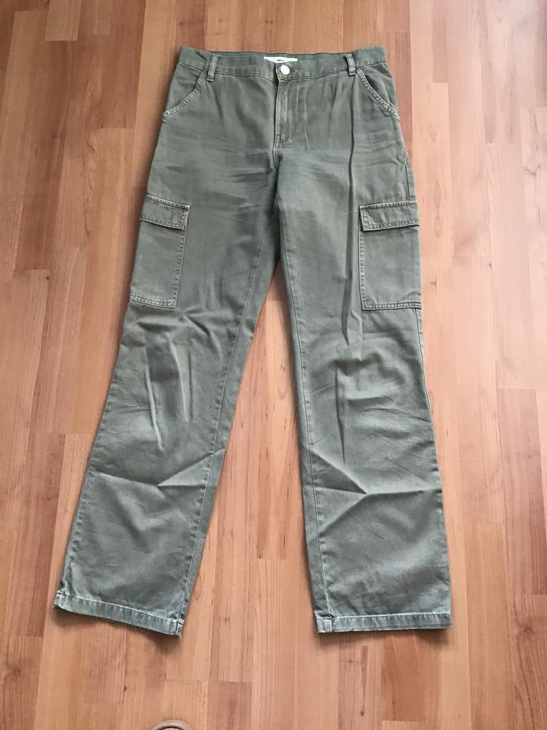 Mango legergroene dames cargo broek mt 34, Ophalen of Verzenden, Zo goed als nieuw, Maat 34 (XS) of kleiner, Lang