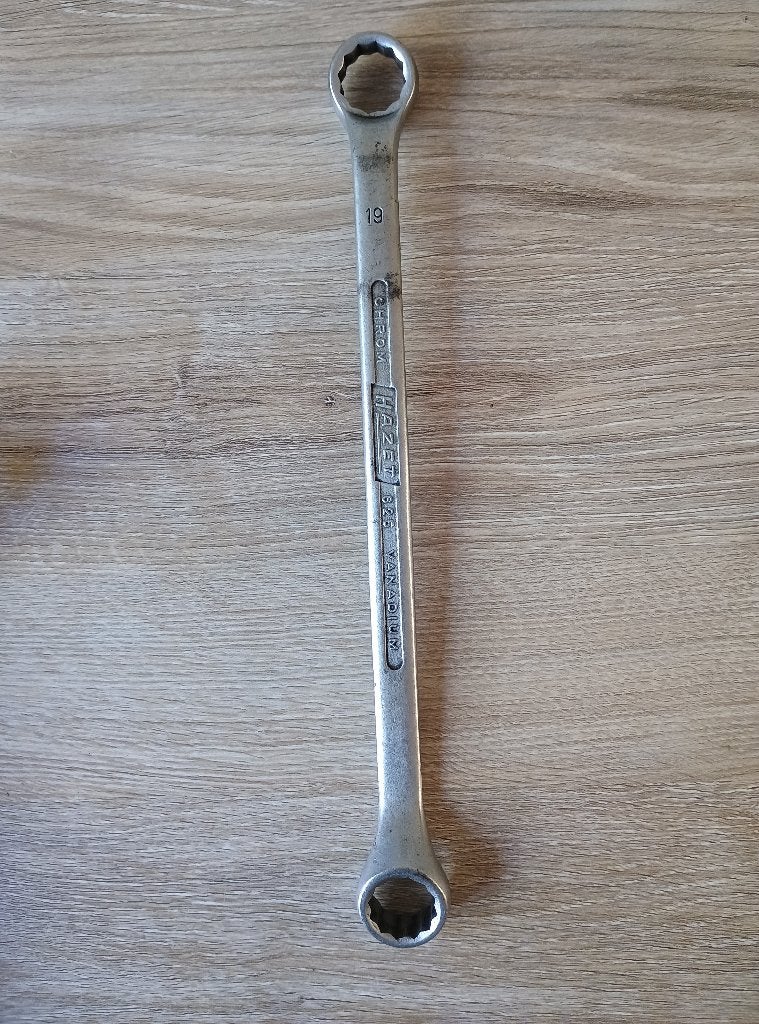 Hazet 625 ringsleutel maat 18 - 19 germany chrom vanadium, Ophalen of Verzenden, Gebruikt
