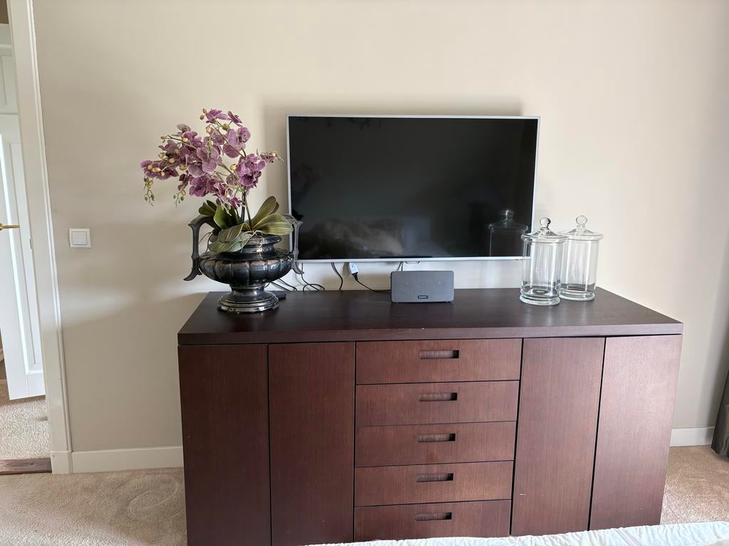 Wenge Houten Dressoir - 180x85x60 cm, Ophalen, 150 tot 200 cm, Zo goed als nieuw, Overige houtsoorten