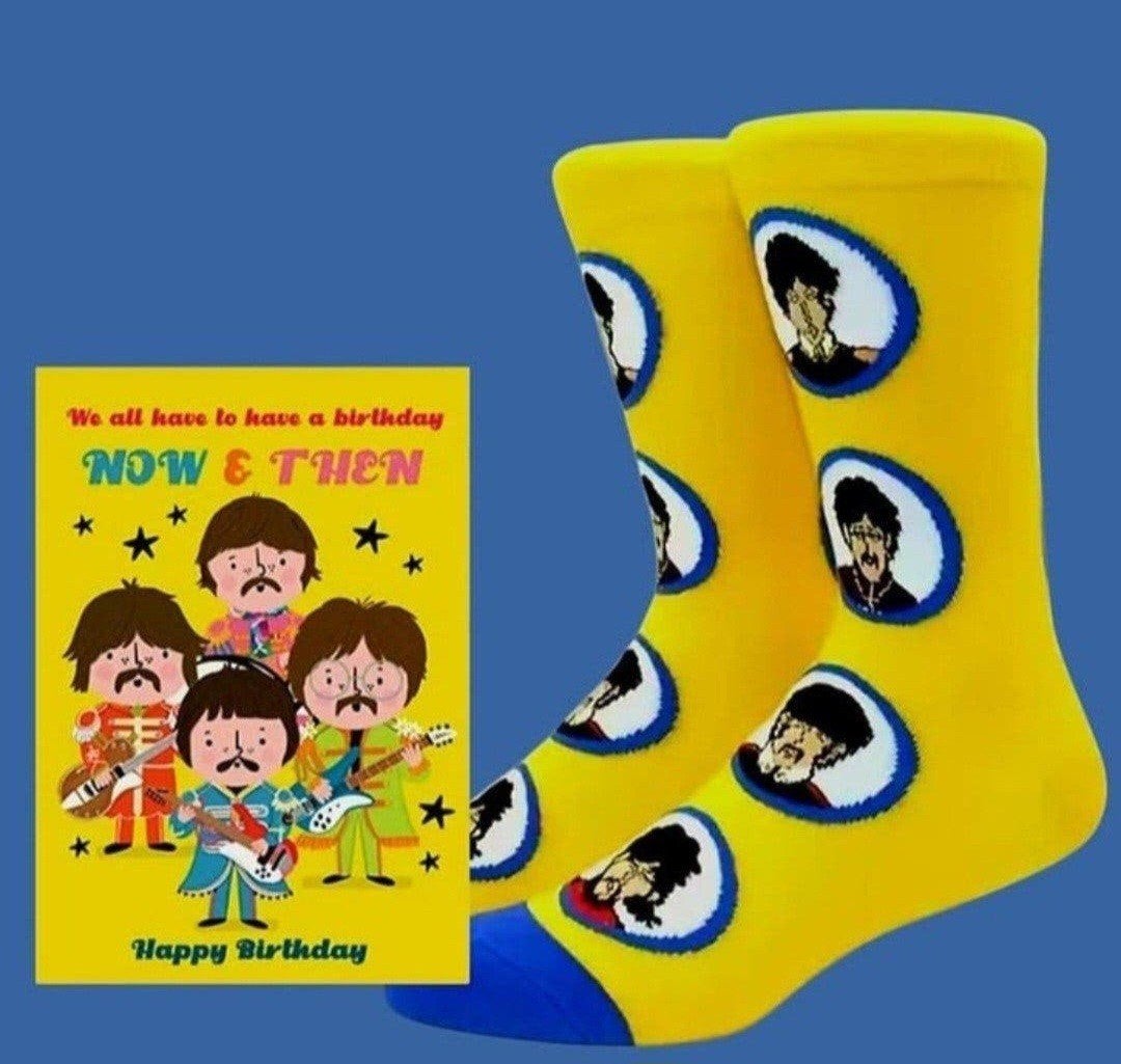 THE BEATLES SOKKEN + VERJAARDAGS KAART THE BEATLES, Ophalen of Verzenden, Nieuw