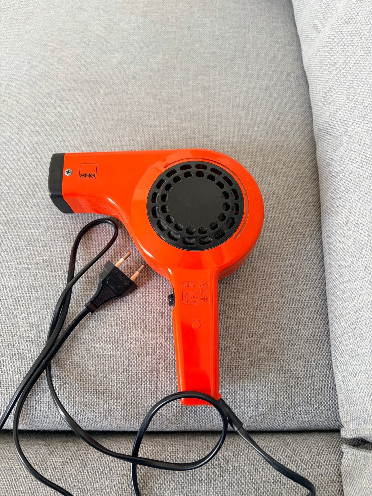 Vintage SHG Föhn - Oranje Haardroger, Ophalen of Verzenden, Zo goed als nieuw