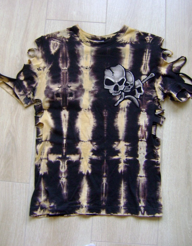 t-shirt batik post-apoc dune goth punk rock wasteland zomer, Kleding | Heren, Goth dune post-apoc, Zo goed als nieuw, Maat 46 (S) of kleiner