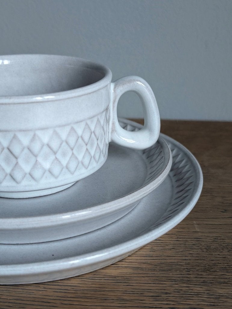 Vintage Ceramano West Germany servies set 18-delig retro, Huis en Inrichting, Keuken | Servies, Gebruikt, Compleet servies, Overige stijlen