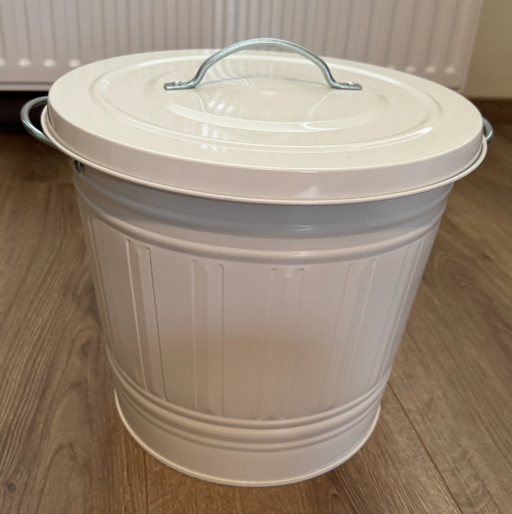 afvalemmer metaal | crème | Ikea KNODD | 16 L | ongebruikt, Minder dan 10 liter, Ophalen, Nieuw, Metaal