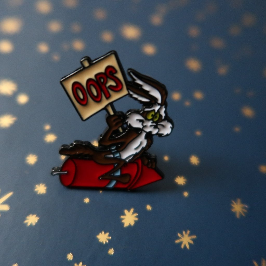 Wile E. Coyote 'Oops' Pin - Looney Tunes, Verzamelen, Stripfiguren, Verzenden, Looney Tunes, Nieuw, Overige typen