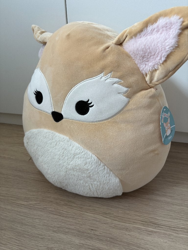 Squishmallows Pace Fennec Fox 40 cm Groot, Oranje, Overige karakters, Overige typen, Ophalen of Verzenden