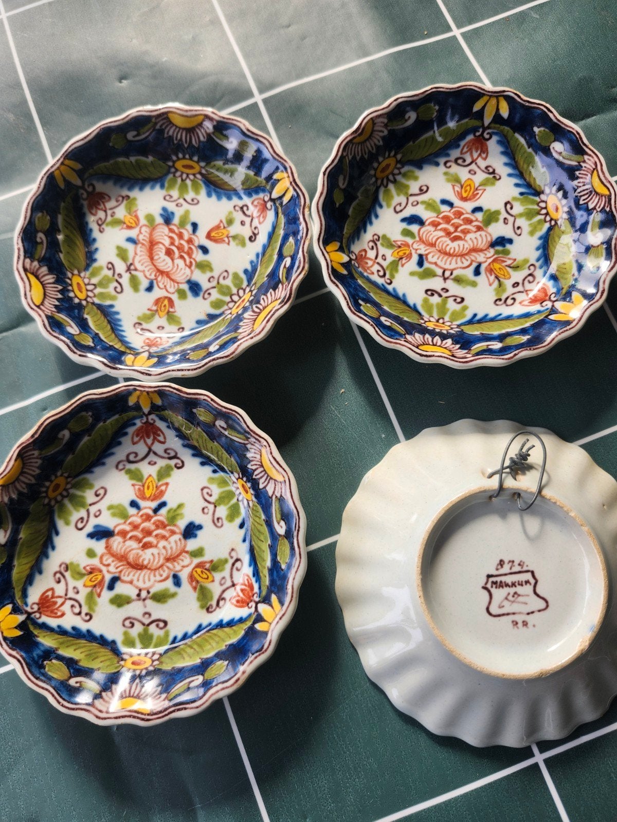 Set van 3 Makkum Tichelaar wandborden, handgeschilderd, Antiek en Kunst, Ophalen
