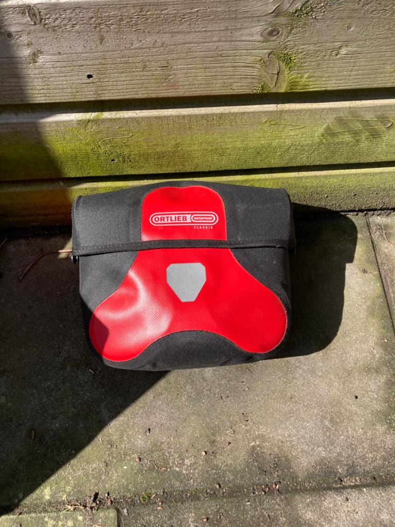 Ortlieb stuurfietstasje, Ophalen, Zo goed als nieuw