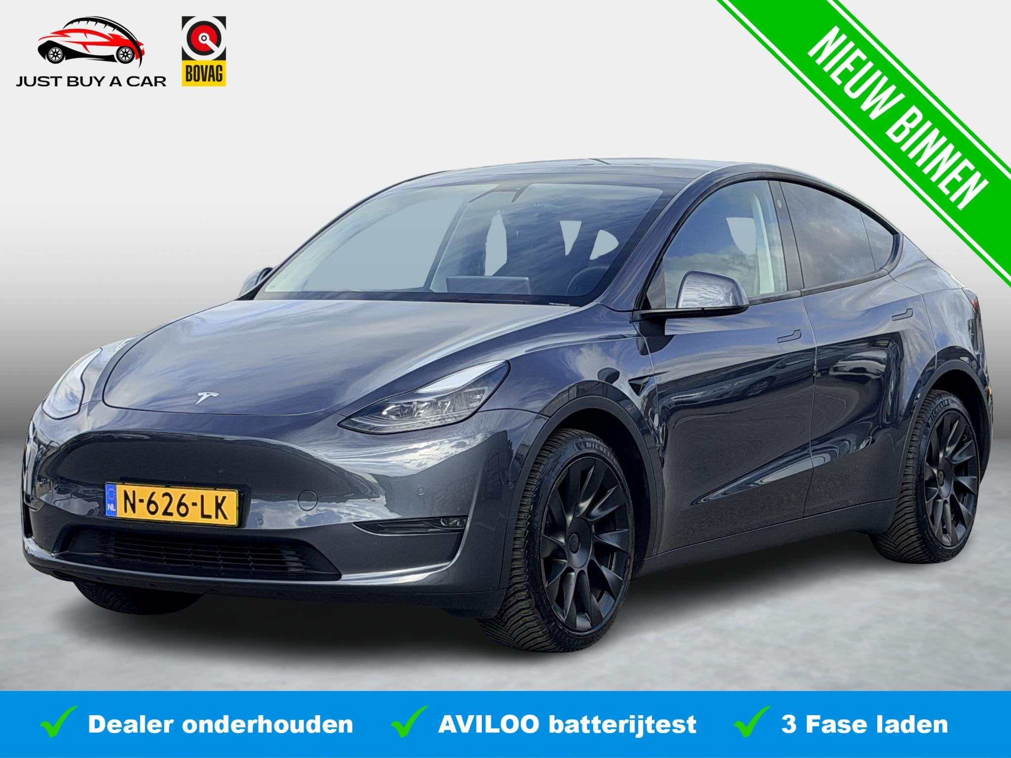 Tesla Model Y Long Range AWD 75 kWh SOH 92,7% | Autopilot |, Auto's, Dealer onderhouden, Gebruikt, Met garantie (alle), 351 pk
