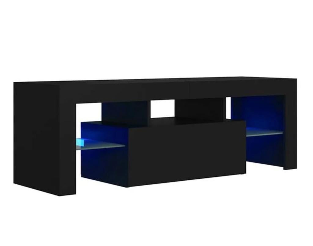 NIEUW! vidaXL Tv-meubel met LED-verlichting zwart, Huis en Inrichting, Kasten | Televisiemeubels, Ophalen, Nieuw, 25 tot 50 cm
