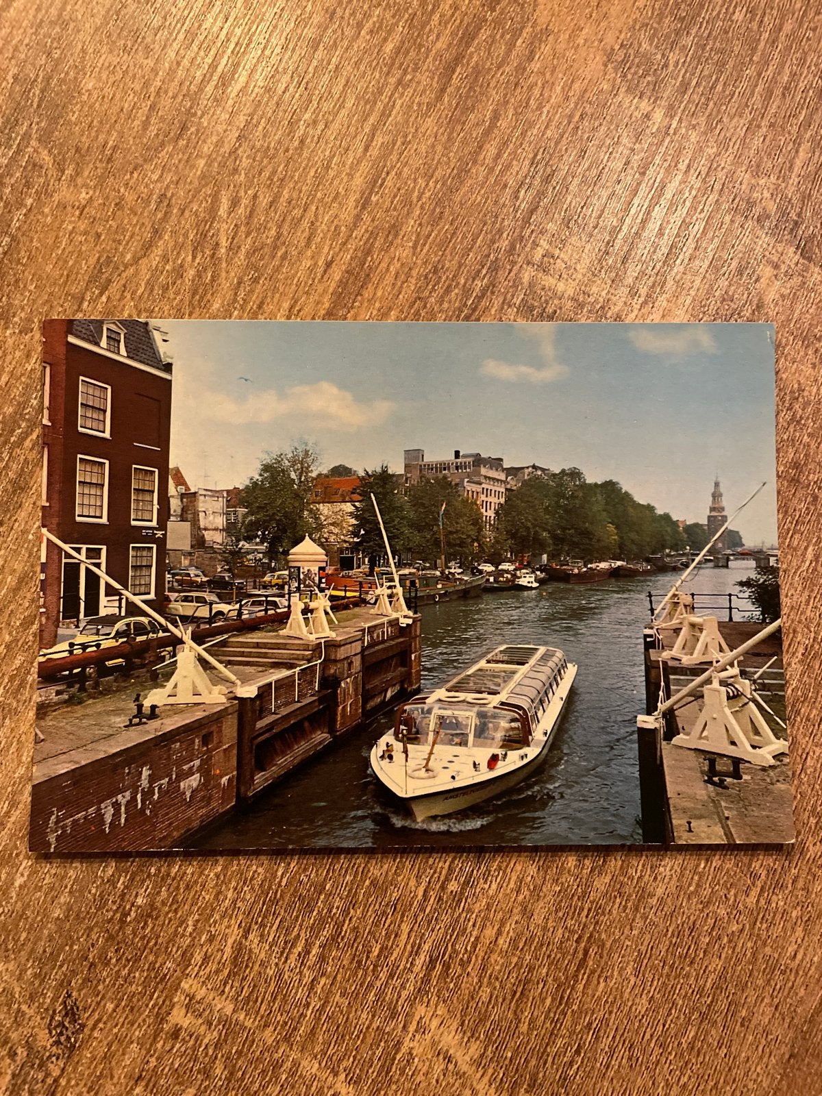 Vintage Ansichtkaart Amsterdam: St. Anthoniesluizen, Ophalen of Verzenden, 1960 tot 1980, Gelopen, Noord-Holland