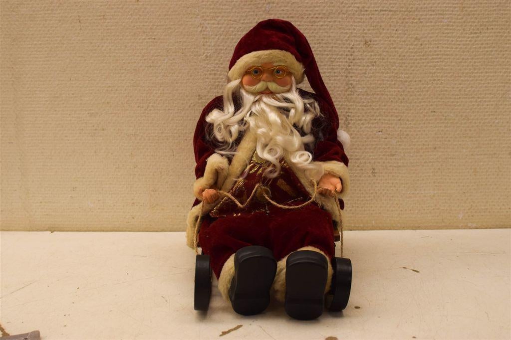 Kerstman zittend op de slee 44377, Diversen, Kerst, Ophalen of Verzenden, Gebruikt