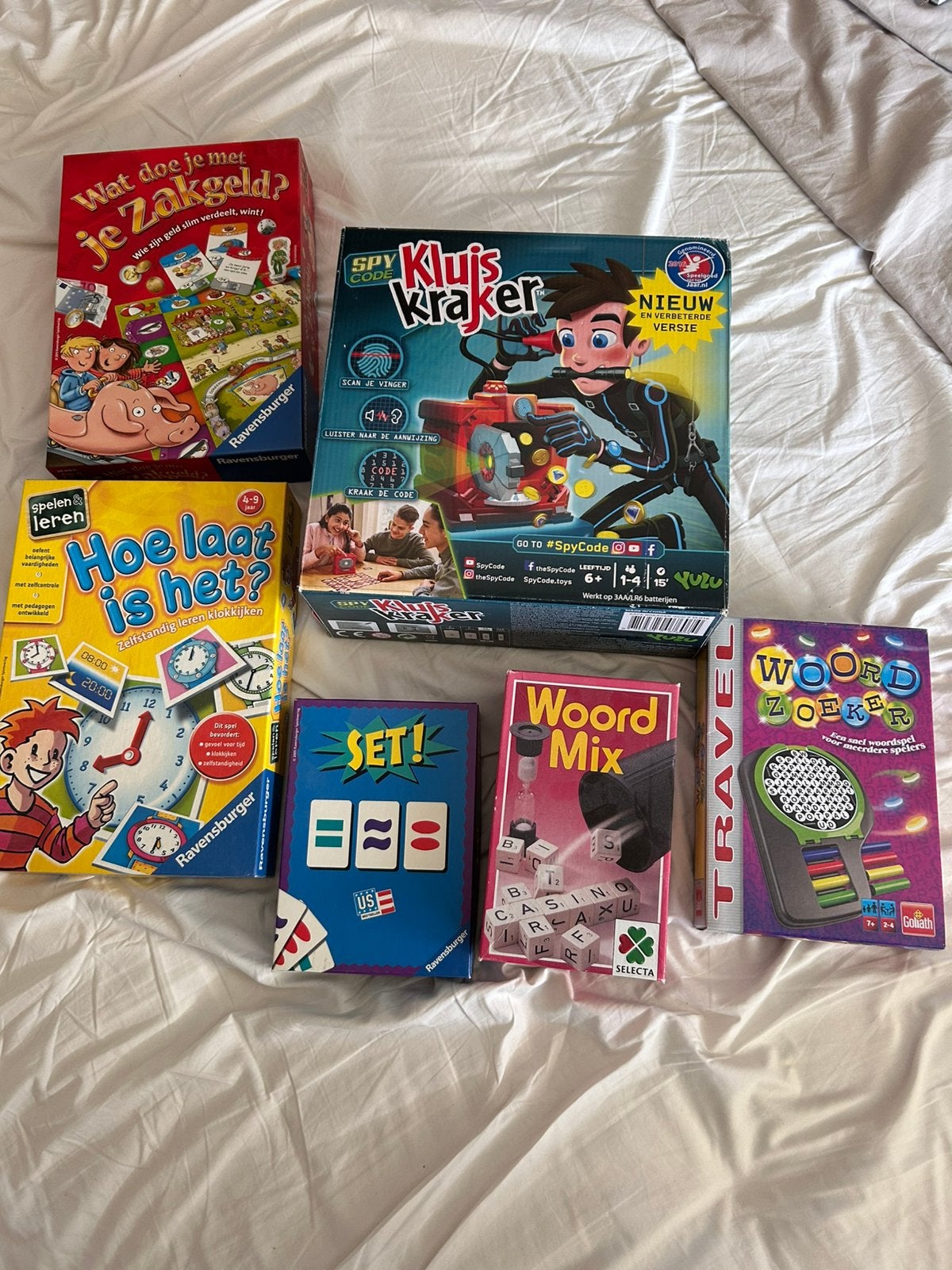 Verzameling spellen, diverse spellen, Hobby en Vrije tijd, Gezelschapsspellen | Bordspellen, Ophalen of Verzenden, Gebruikt