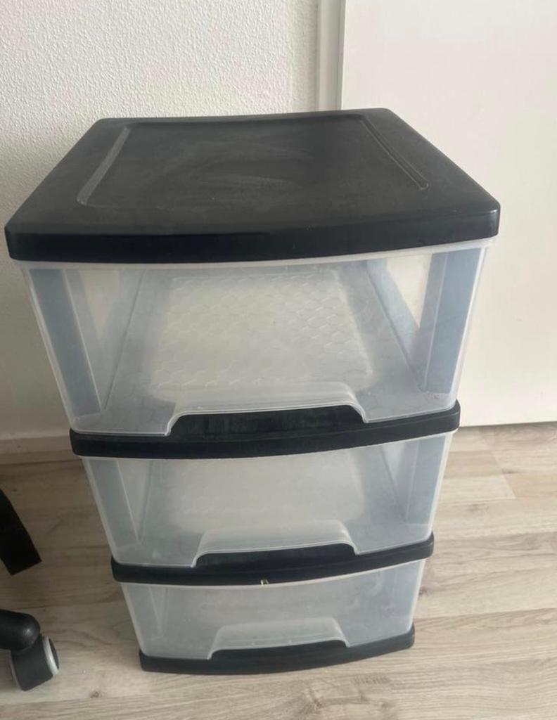 Handige kunststof laden kast met 3 lades, Huis en Inrichting, Kasten | Ladekasten, Ophalen, Gebruikt, 3 of 4 laden, Minder dan 100 cm