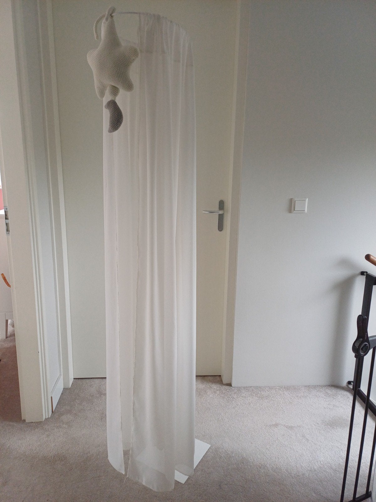 Witte klamboe met ster en maan decoratie, Ophalen of Verzenden, Zo goed als nieuw