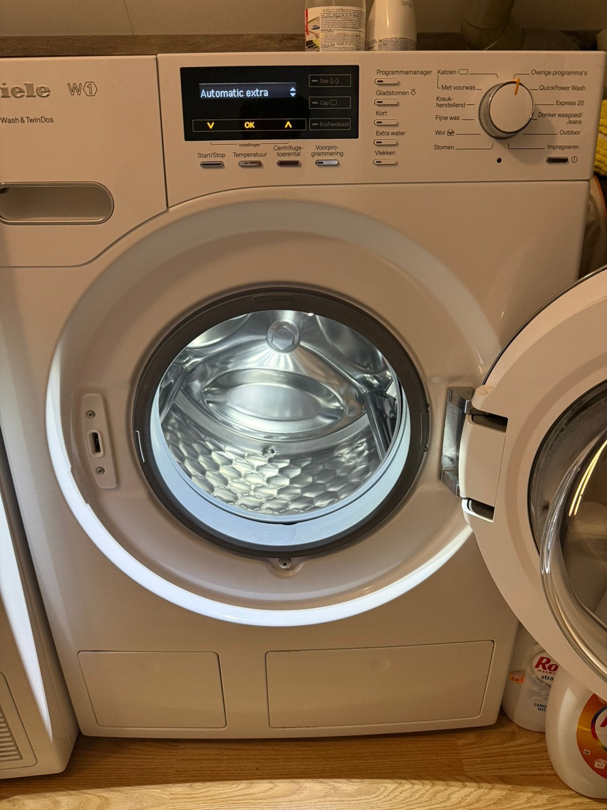 Miele W1 Powerwash & TwinsDos wasmachine (defect), Ophalen, Gebruikt, 8 tot 10 kg, 1600 toeren of meer