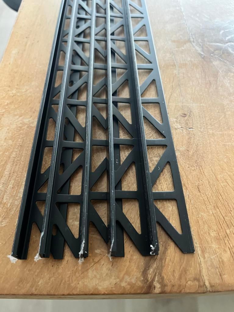 Tegelstrips mat zwart 11mm, 270cm lang, met folie, Ophalen, Overige typen, Minder dan 20 cm, Zo goed als nieuw