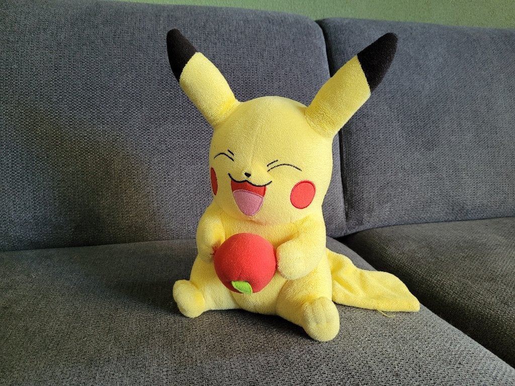 Pikachu Pokémon knuffel (25 cm), Geel, Overige typen, Ophalen of Verzenden, Zo goed als nieuw
