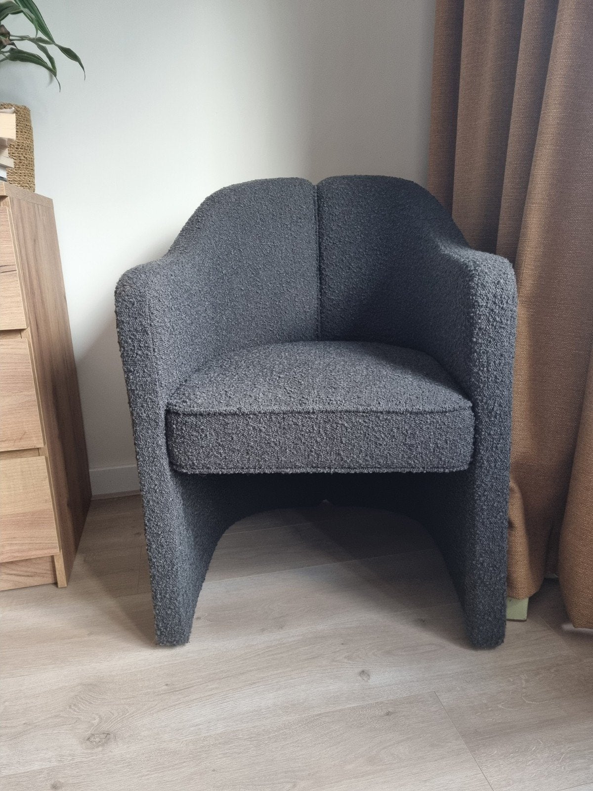 Riviera Maison zgan fauteuils 2 bouclé taupe, Ophalen, Riviera maison, Minder dan 75 cm, Zo goed als nieuw