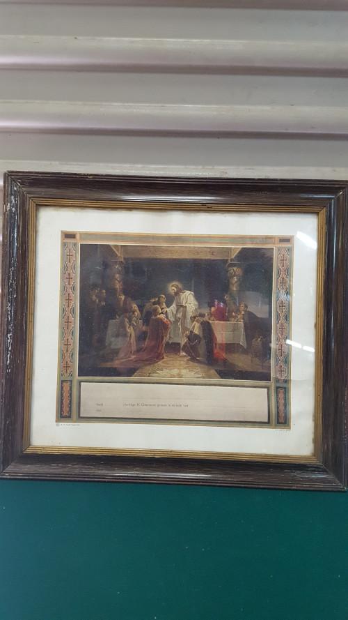schilderij prent hl communie 1939, Ophalen of Verzenden, 'T Olde Gre-j, Info@toldegrej.nl, Endepoelstraat 20f Didam