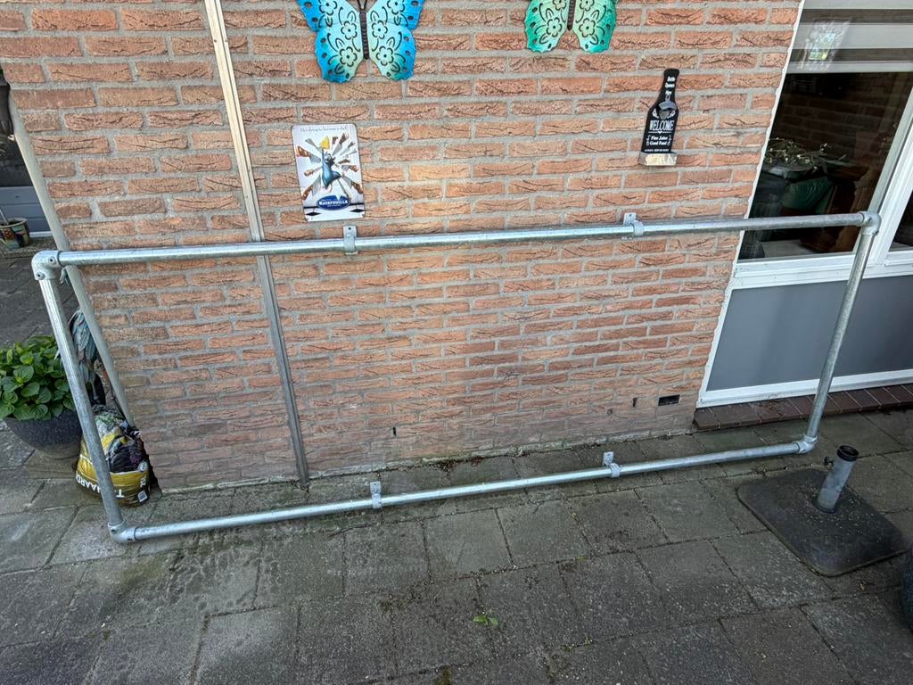 Steigerbuizen reklame spandoek, Doe-het-zelf en Verbouw, Steigers, Ophalen, Gebruikt, Overige typen, 2 tot 5 meter