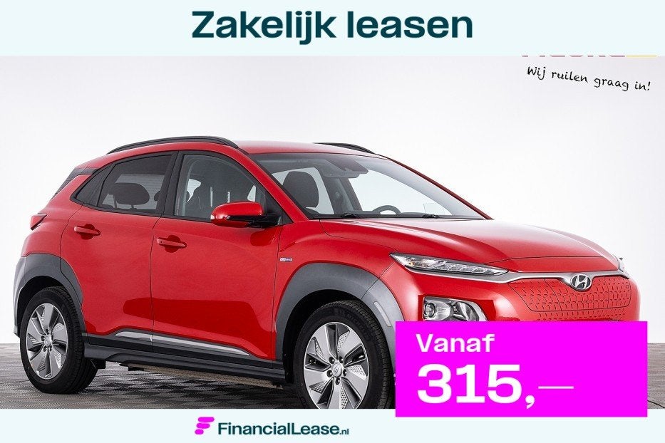 Hyundai Kona EV Fashion 64 kWh *SOH 100%* 3 Fase 1e Eigen, 12 maanden, Gebruikt, Zwart, Origineel Nederlands
