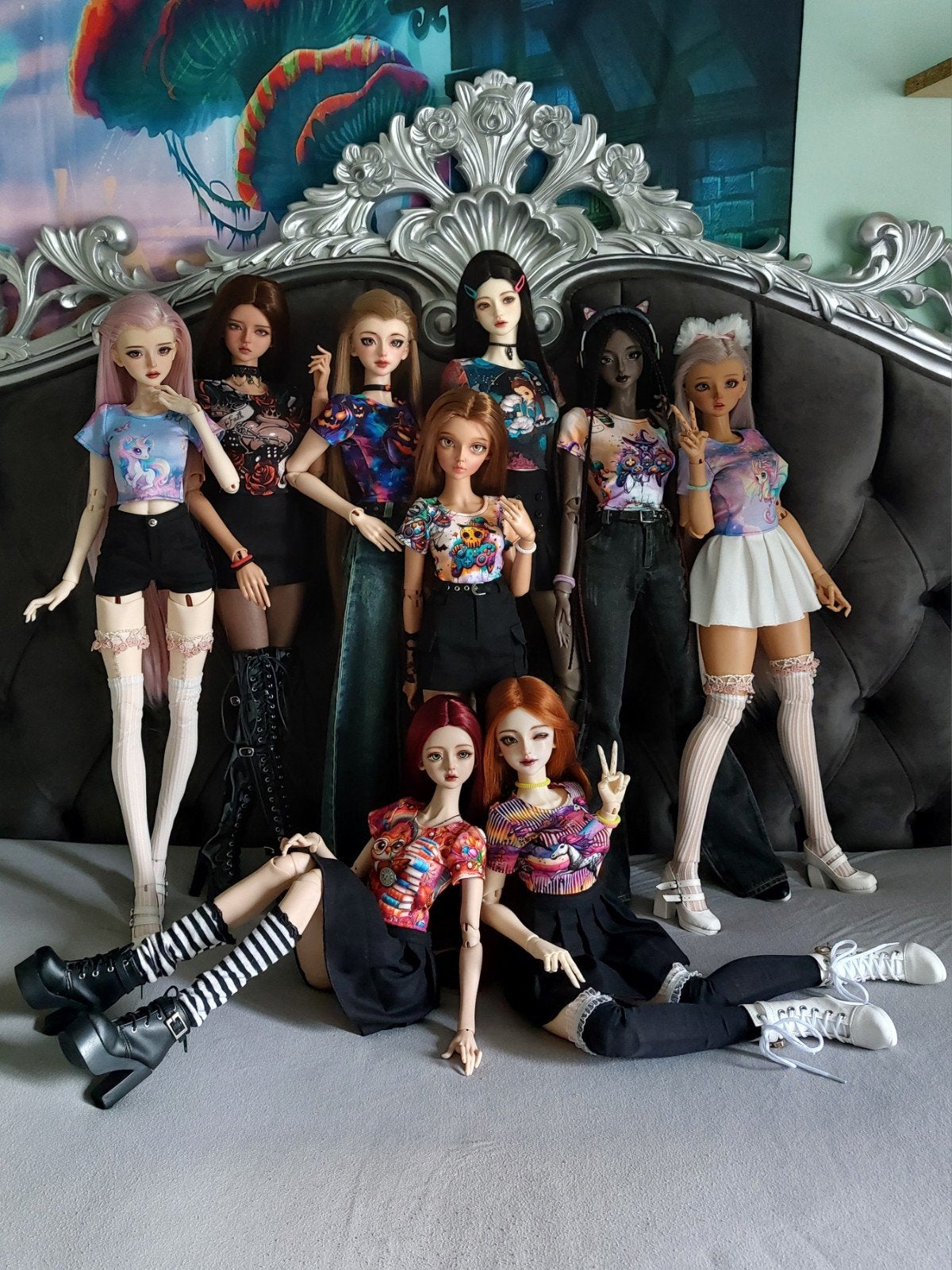 Shirt met print voor 1/3 bjd op bestelling, Ophalen of Verzenden, Nieuw, Kleertjes