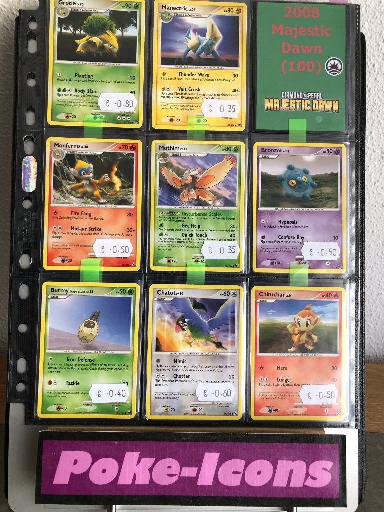 2008 D&P 100 Majestic Dawn (Non-Holo's) Vintage, Ophalen of Verzenden, Gebruikt, Meerdere kaarten