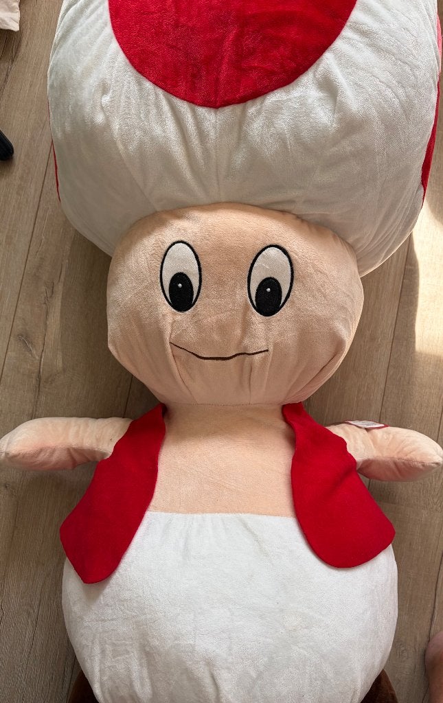 Toad knuffel Super Mario 1 m groot, Ophalen of Verzenden, Nieuw, Overige typen