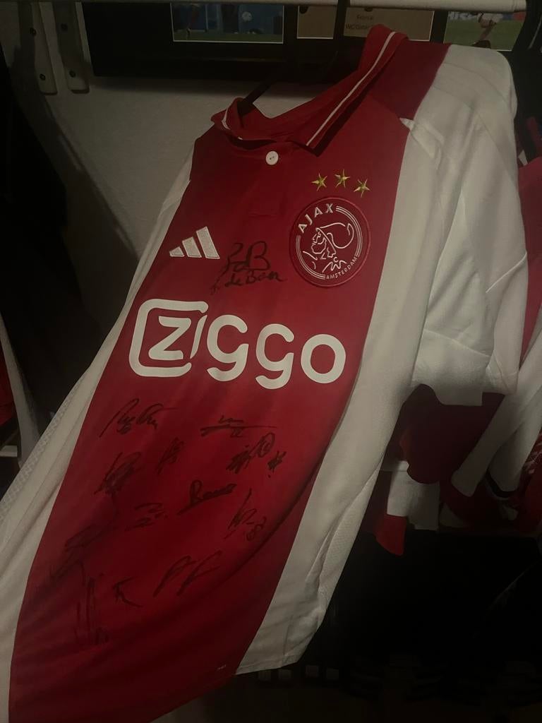 Gesigneerd Ajax shirt 24/25 + Frank de Boer, Ophalen of Verzenden, Zo goed als nieuw, Ajax, Shirt