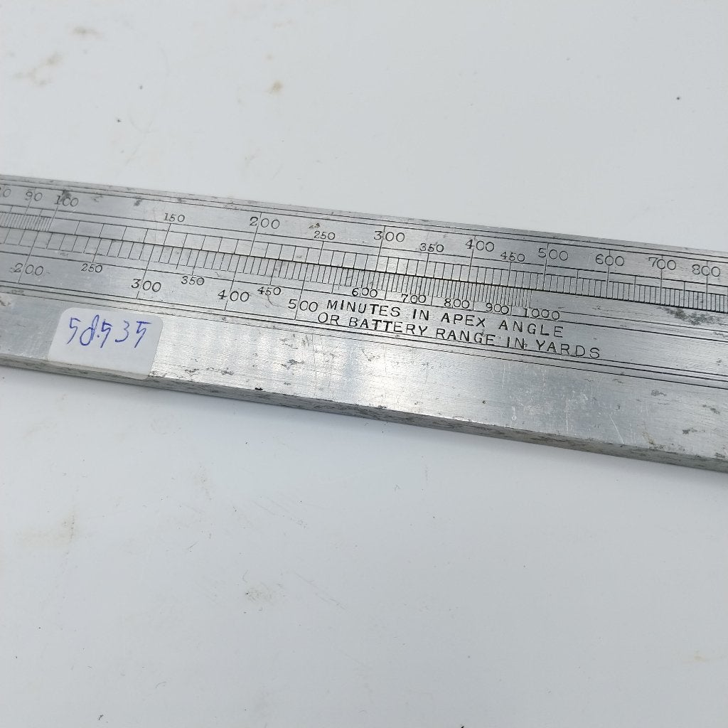 Metalen rekenliniaal uit het Engelse leger 1918 (58535-ML), Ophalen of Verzenden