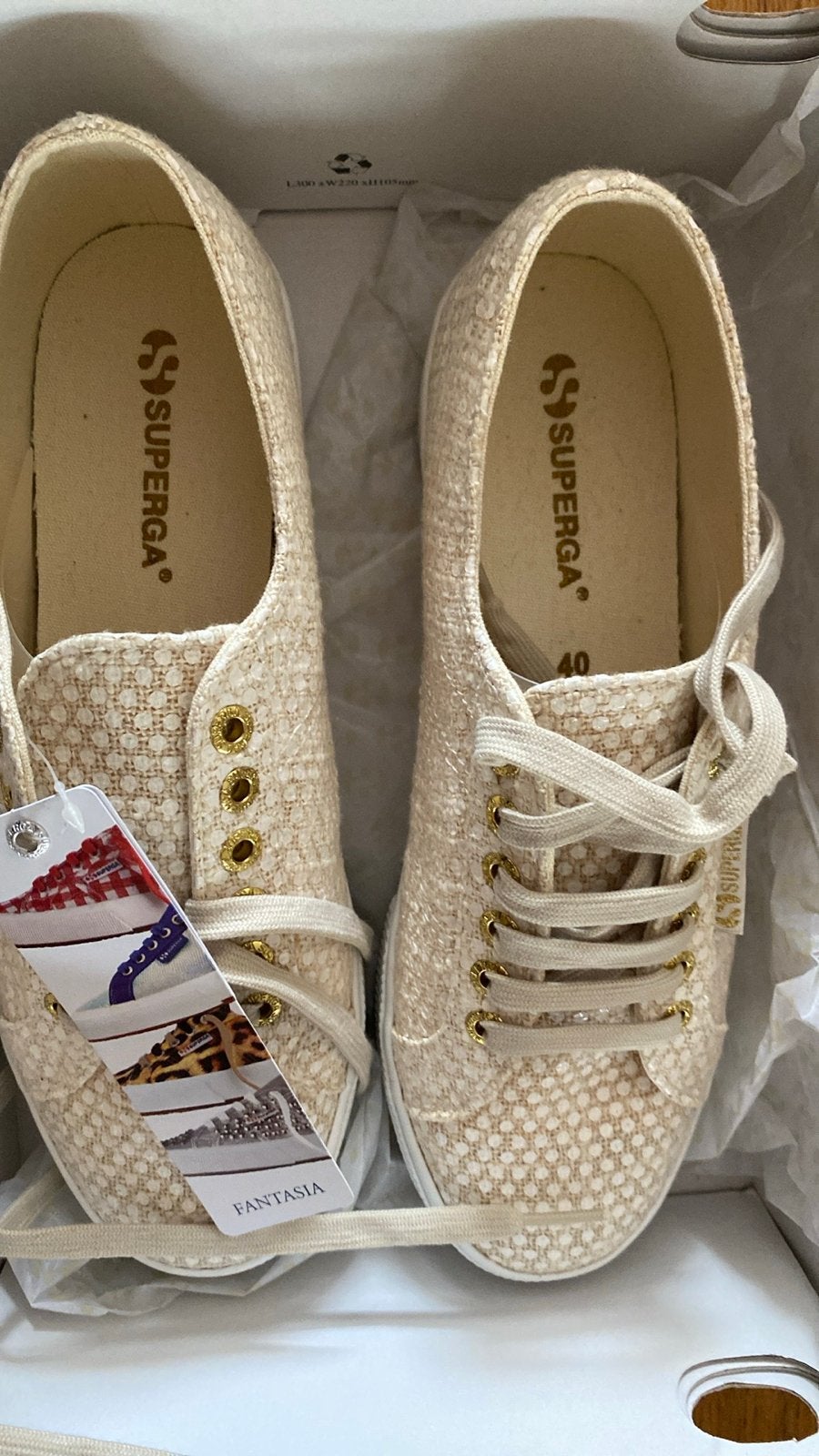 Nieuwe Superga 2730 bling sneakers maat 40, Ophalen of Verzenden, Nieuw, Beige, Sneakers of Gympen