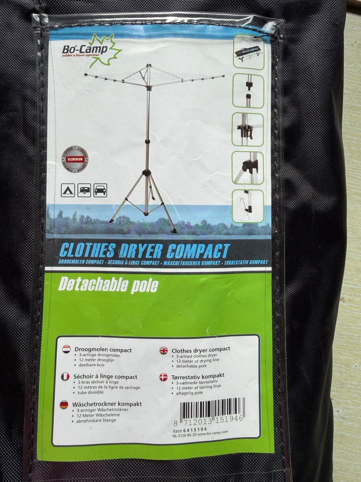 Compacte droogmolen voor camping - Bo-Camp Dryer Compact, Ophalen of Verzenden, Nieuw, Droogmolen