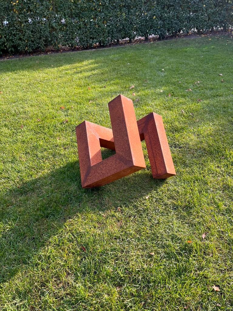 Grondkracht' Roestige tuinkunst - tuinbeeld, Tuin en Terras, Ophalen of Verzenden, Nieuw, Metaal