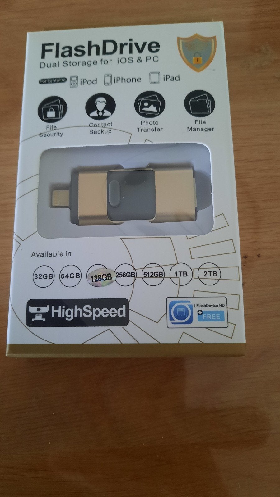 Flash drive dual store for iOS & PC  128 gb Nieuw, Computers en Software, USB Sticks, Ophalen of Verzenden, Nieuw, 128 GB