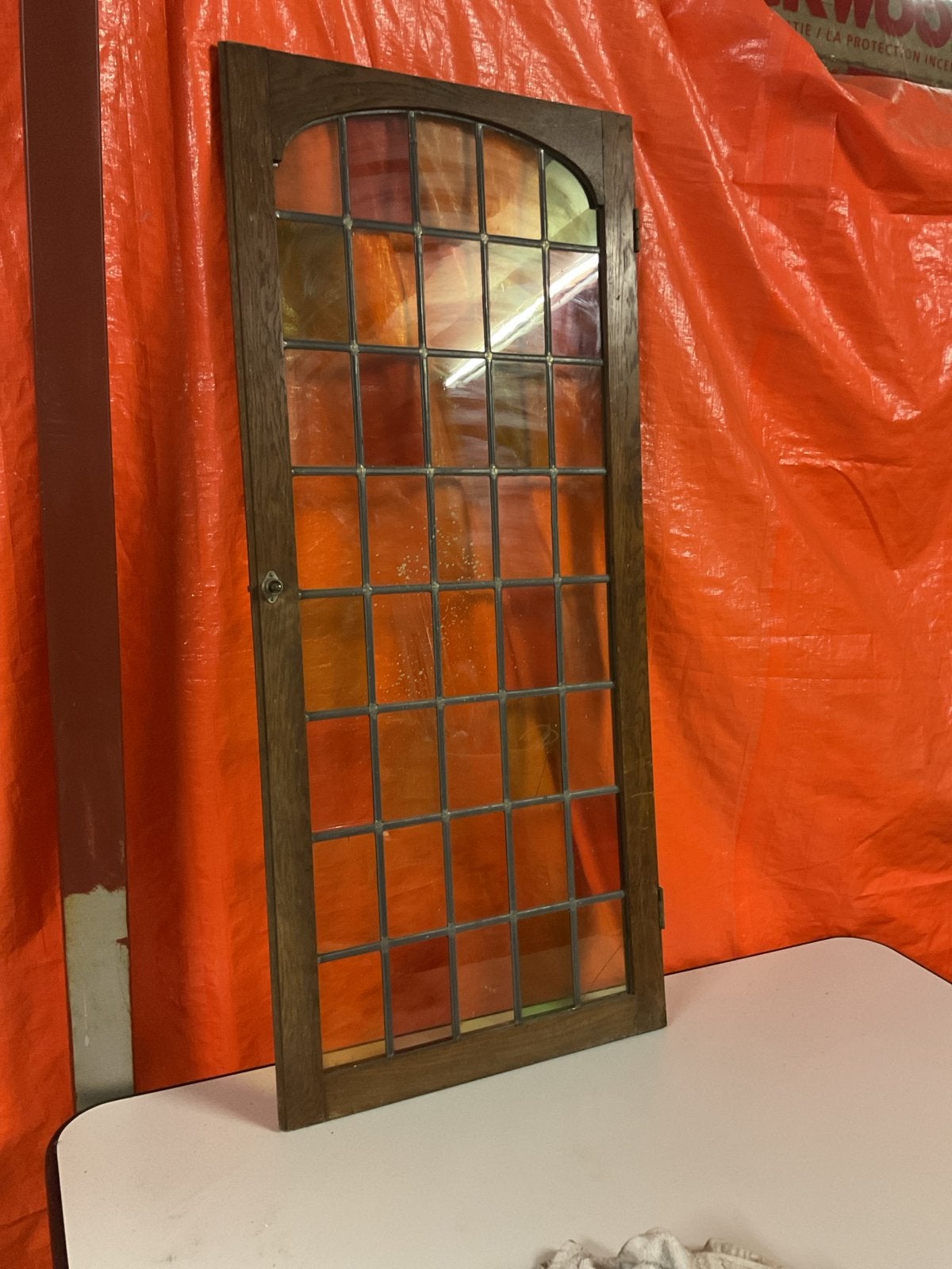 Eikenhouten Deurtje met Glas-in-lood (60x130 cm), Ophalen