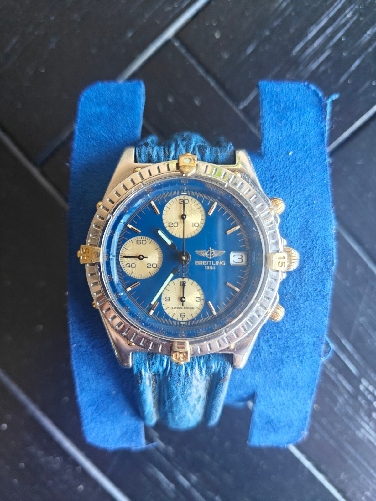 Breitling Chronomat B13050.1, Leer, Staal, Breitling, Polshorloge
