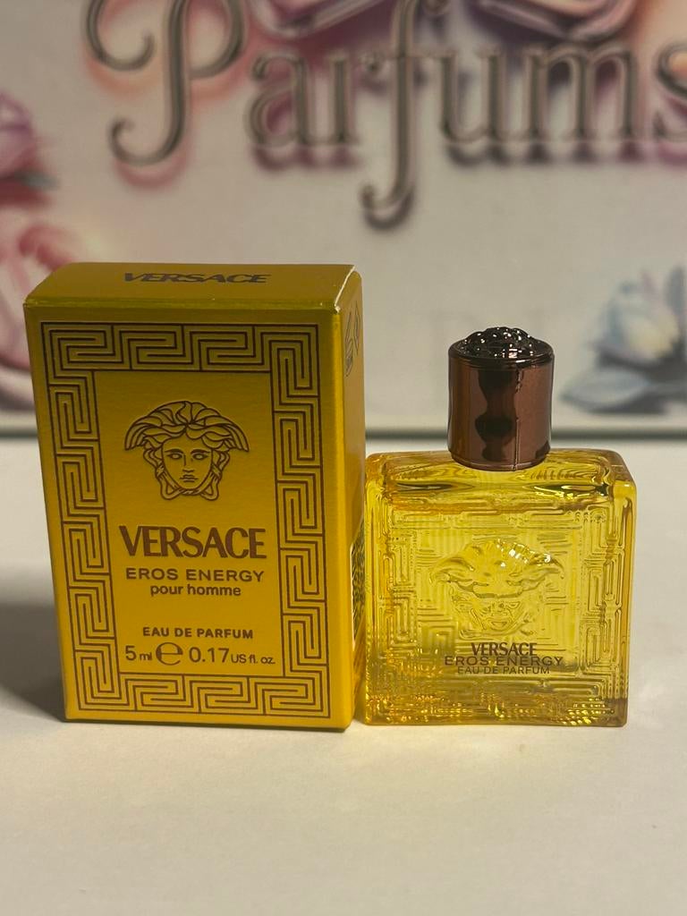 Versace - eros energy miniature 5ml edp, Sieraden, Tassen en Uiterlijk, Uiterlijk | Parfum, Ophalen of Verzenden, Nieuw
