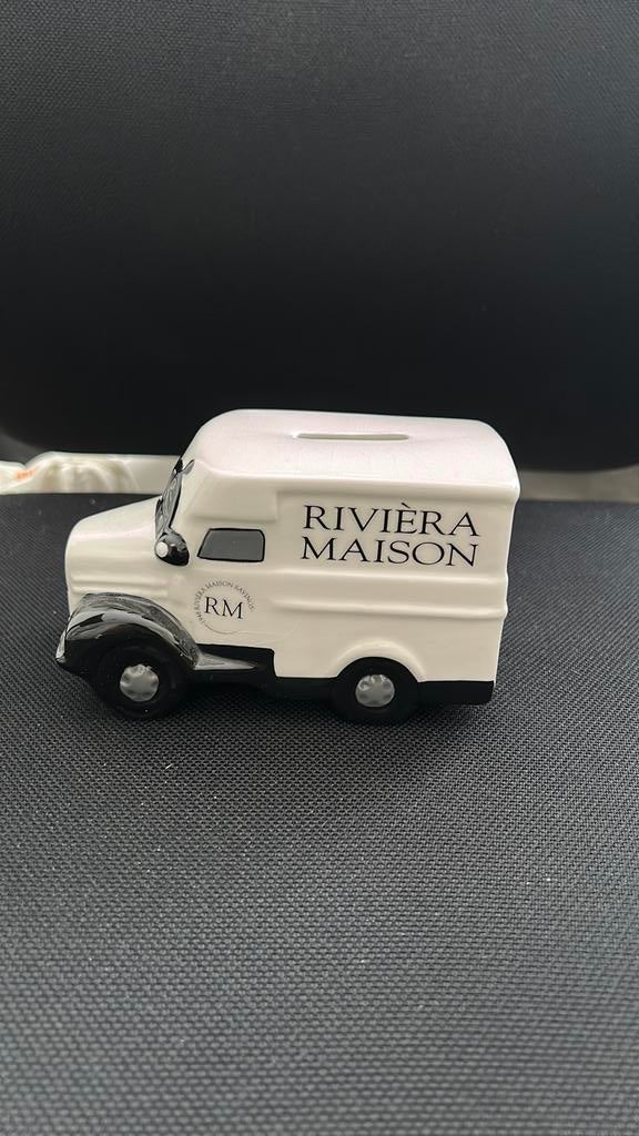 Rivièra Maison spaarpot geldtransportauto, Ophalen of Verzenden, Zo goed als nieuw, Steen, Aardewerk of Keramiek, Vervoermiddel