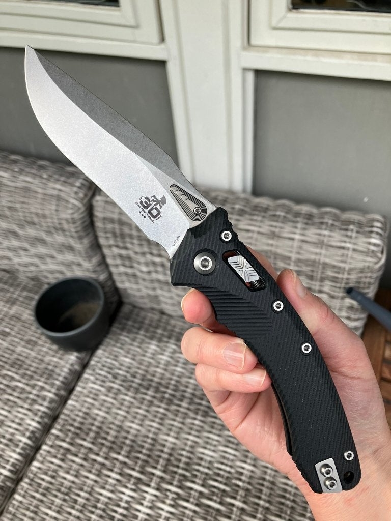 New Microtech Amphibian RAM-LOK folding knife - Black G10, Ophalen of Verzenden, Nieuw