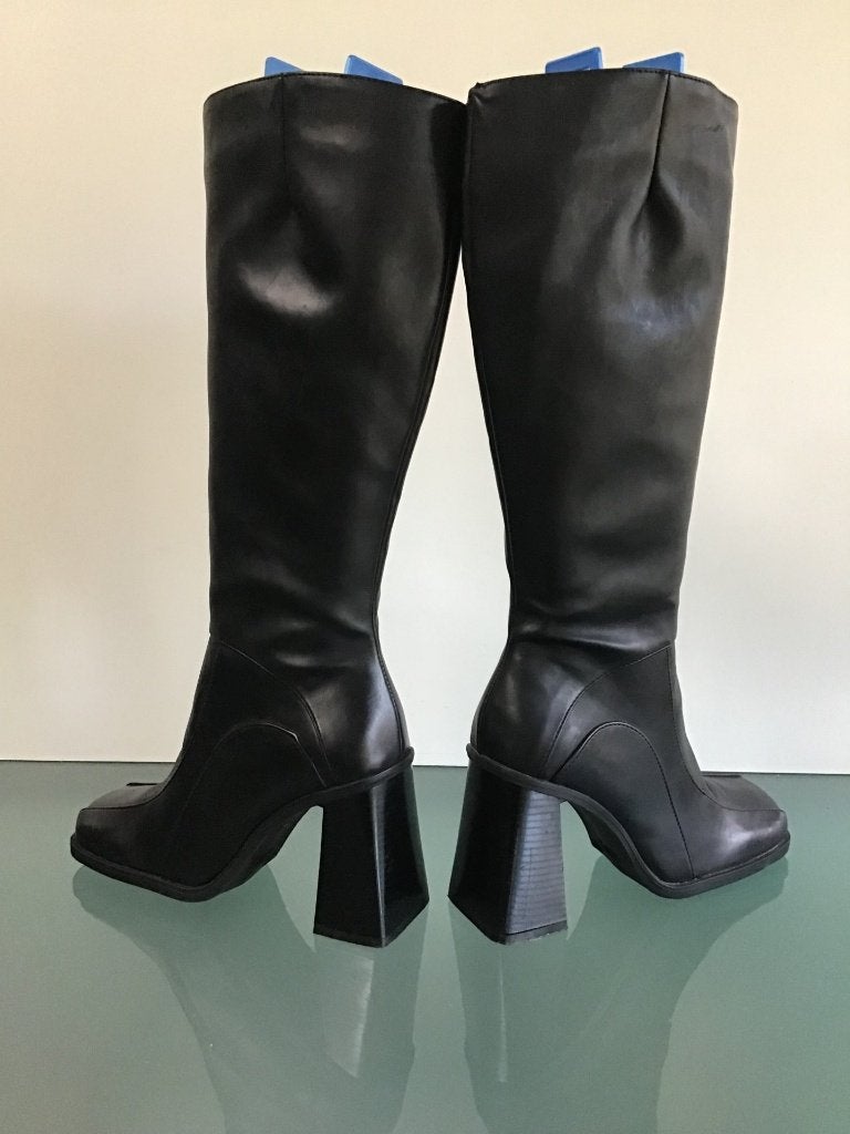 Nieuwe coole blokhak zwarte laarzen 38 | Gratis verzenden, Kleding | Dames, Schoenen, Hoge laarzen, Verzenden, Zwart, Nieuw